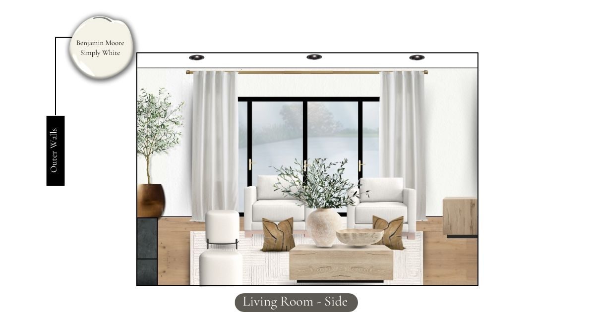 living room side view design